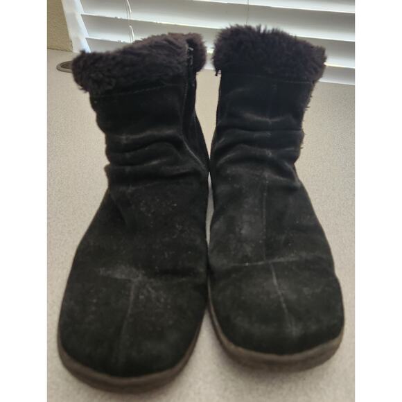 Bare Traps Laurel Black Inside Zipper Closure Ankle Booties 8.5M Faux Fur Lined - Picture 1 of 6